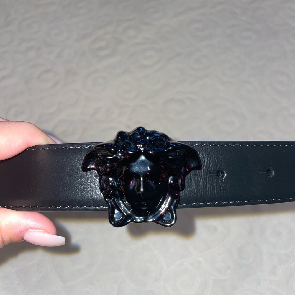 Versace LA MEDUSA LEATHER BELT CLASSIC